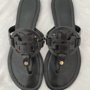 Tory Burch Miller Sandals - Black - Size 8.5